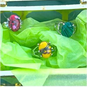 BOHEMIAN NATURAL MARBLED STONE RINGS (CHOICE 1)